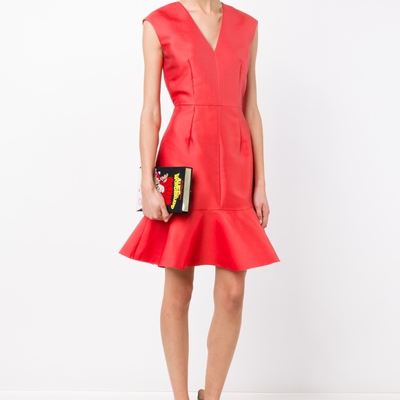 Carven Satin Sleeveless Dress - Picture 1 of 8